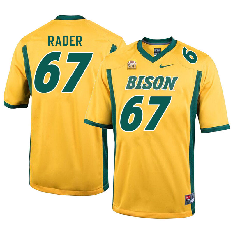 Men #67 Max Rader North Dakota State Bison College Football Jerseys Sale-Yellow